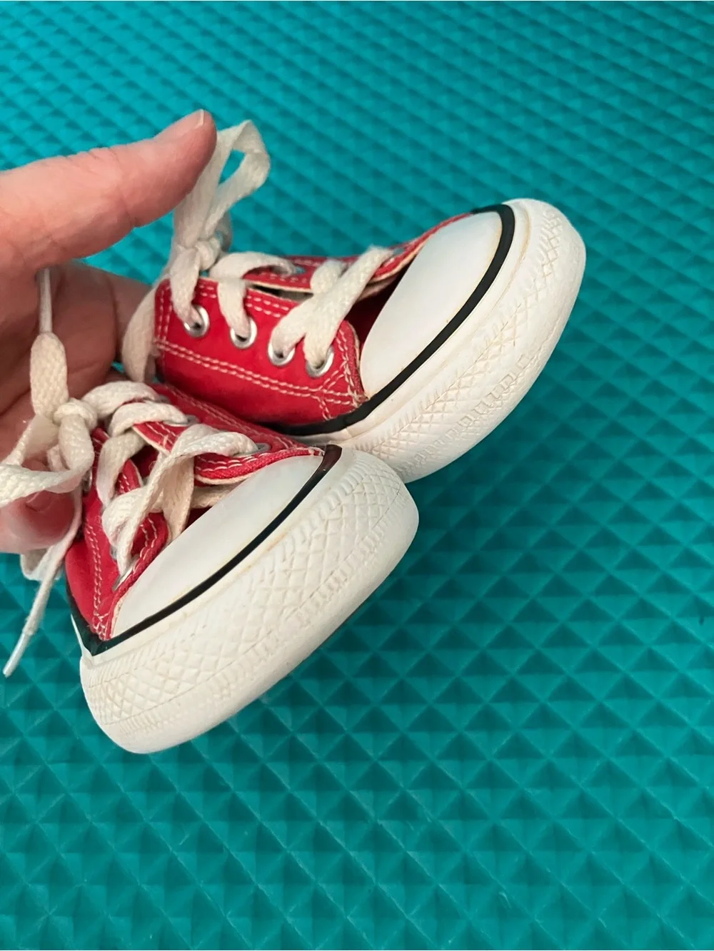 CONVERSE Chuck Taylor All Star Baby Low Top Red Canvas Shoes | 5
